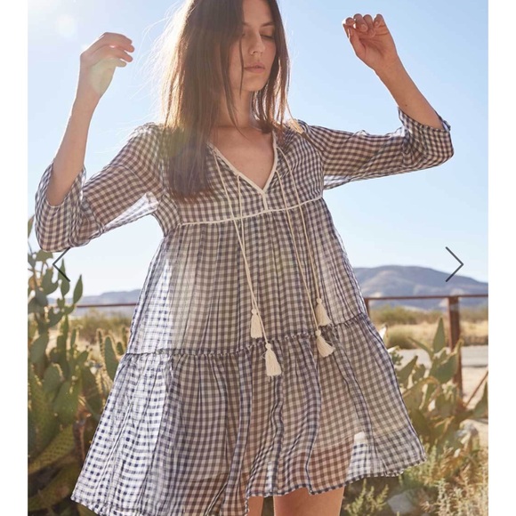 Christy Dawn Dresses & Skirts - Christy Dawn Phoenix Dress in Blue Plaid Silk,sz/s